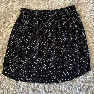 Black and white polka dot skirt by Loft